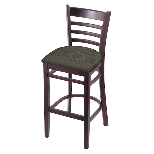 25" Counter Stool, Dark Cherry Finish, Graph Chalice Seat